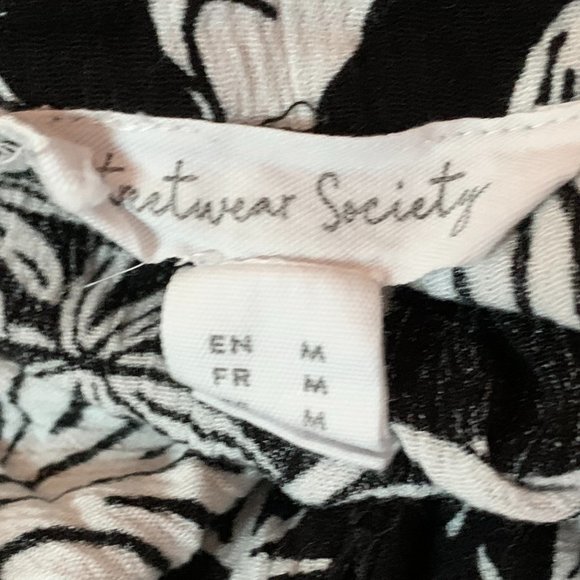 Streetwear Society Cropped Button Up Tie Front Blouse - Picture 7 of 7